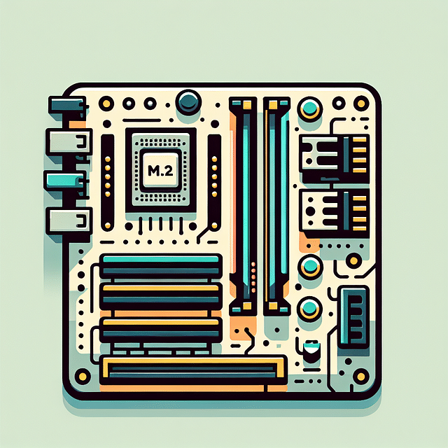 motherboard with highlighted M.2 slot