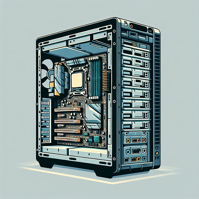 open PC case side panel with visible motherboard