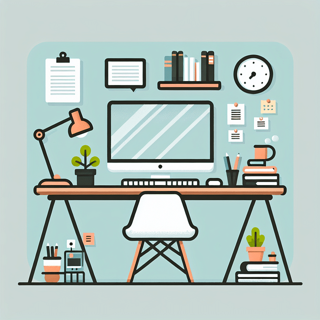 clean and organized computer workspace