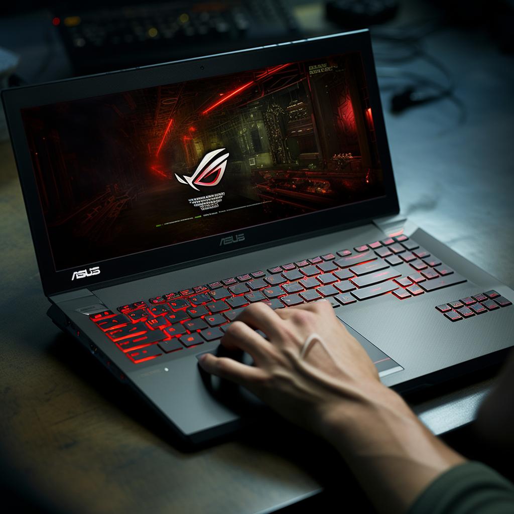 A screen showing a game being installed on the ASUS gaming PC